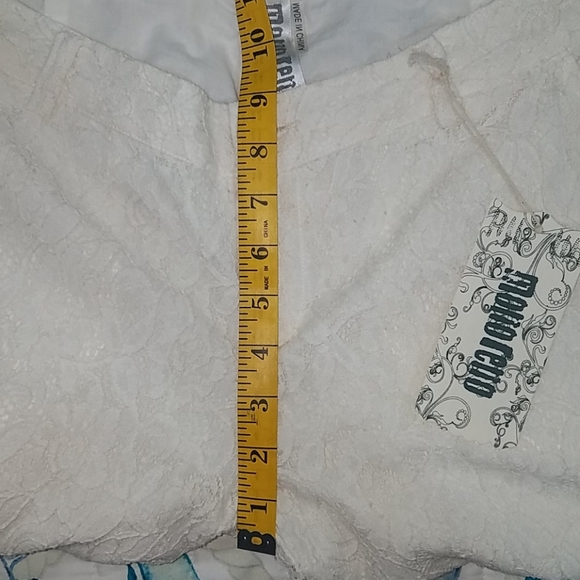 NWT Boho Monoreno Cream Lace 7/8 Ankle Pants Sz L - Picture 14 of 16